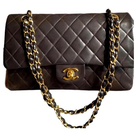 chanel brown handbag|authentic brown chanel bags.